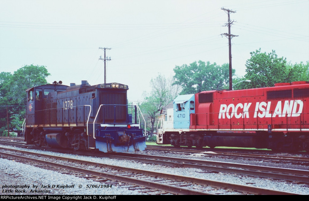 MP 1378, CRI&P 4710, at Little Rock, Arkansas. May 6, 1984